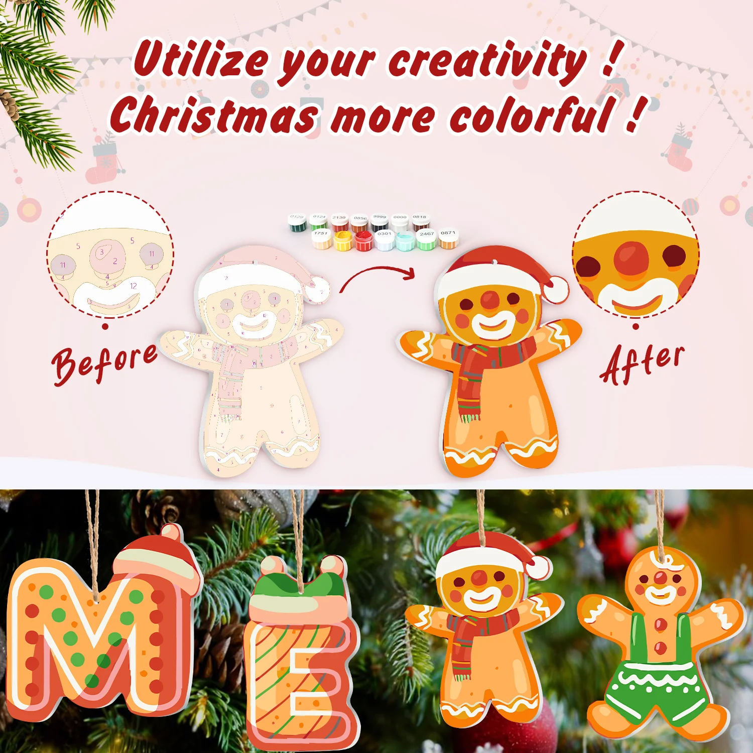 Merry Cookie Crew – Large Christmas Ornaments - Image 5