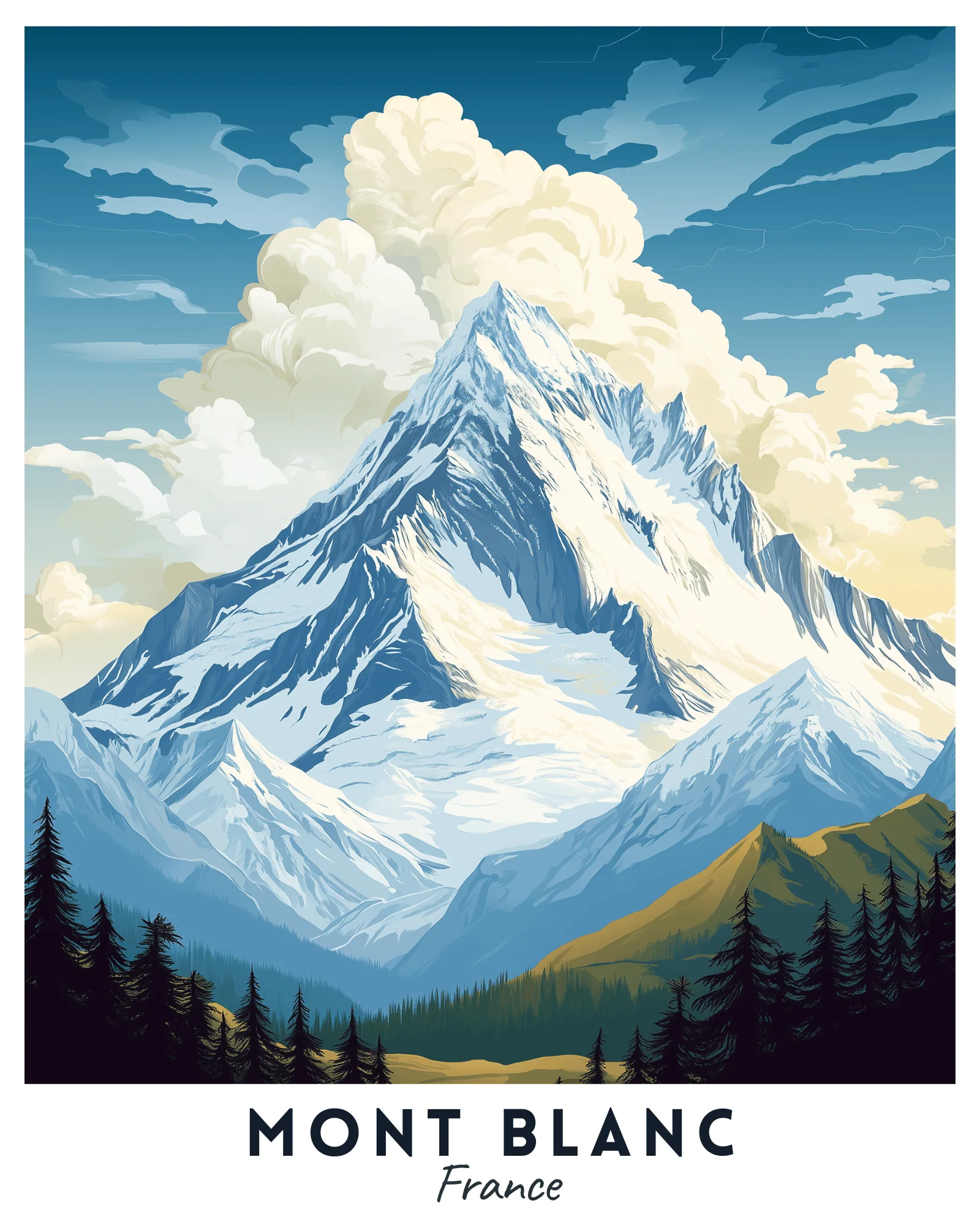 Mont Blanc Travel Poster - Image 2