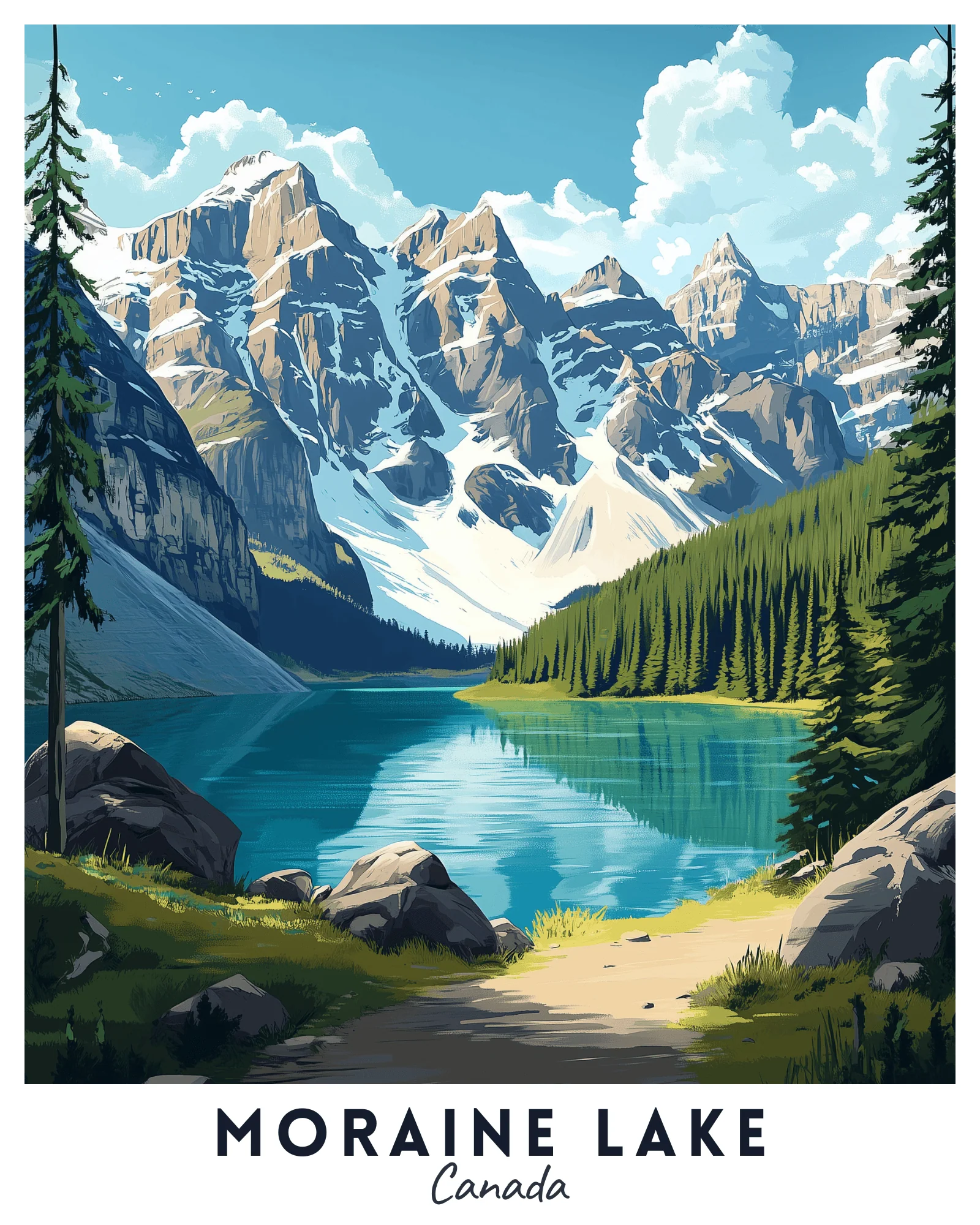 Moraine Lake Travel Poster - Image 2