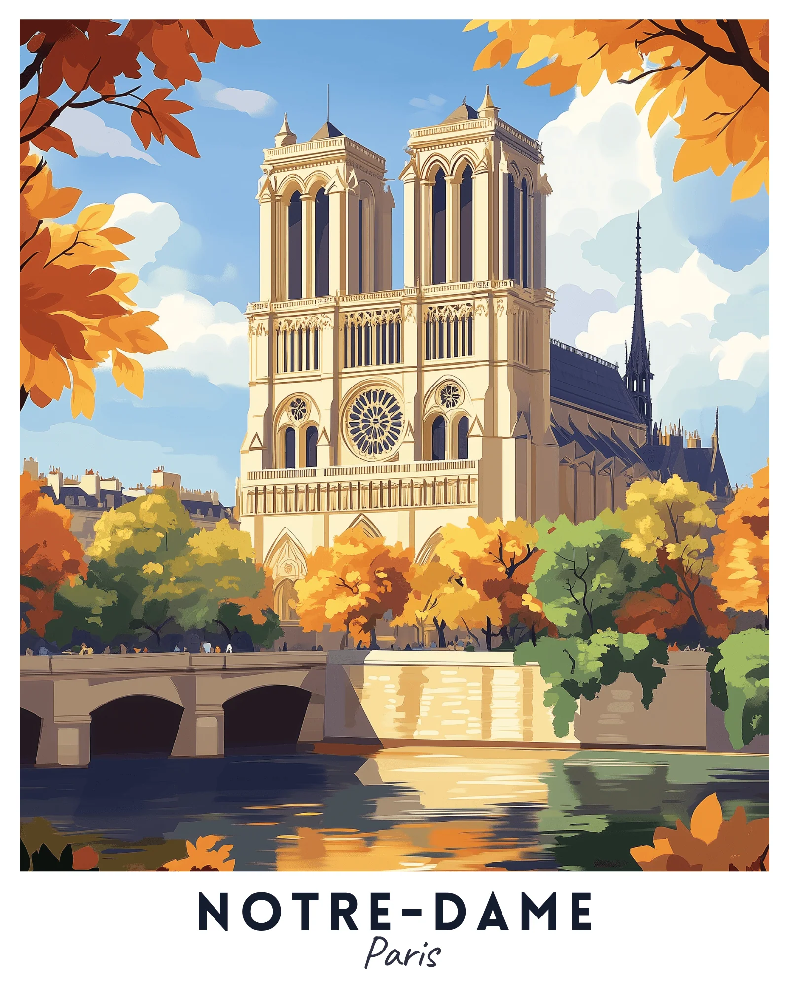 Notre-Dame Travel Poster - Image 2