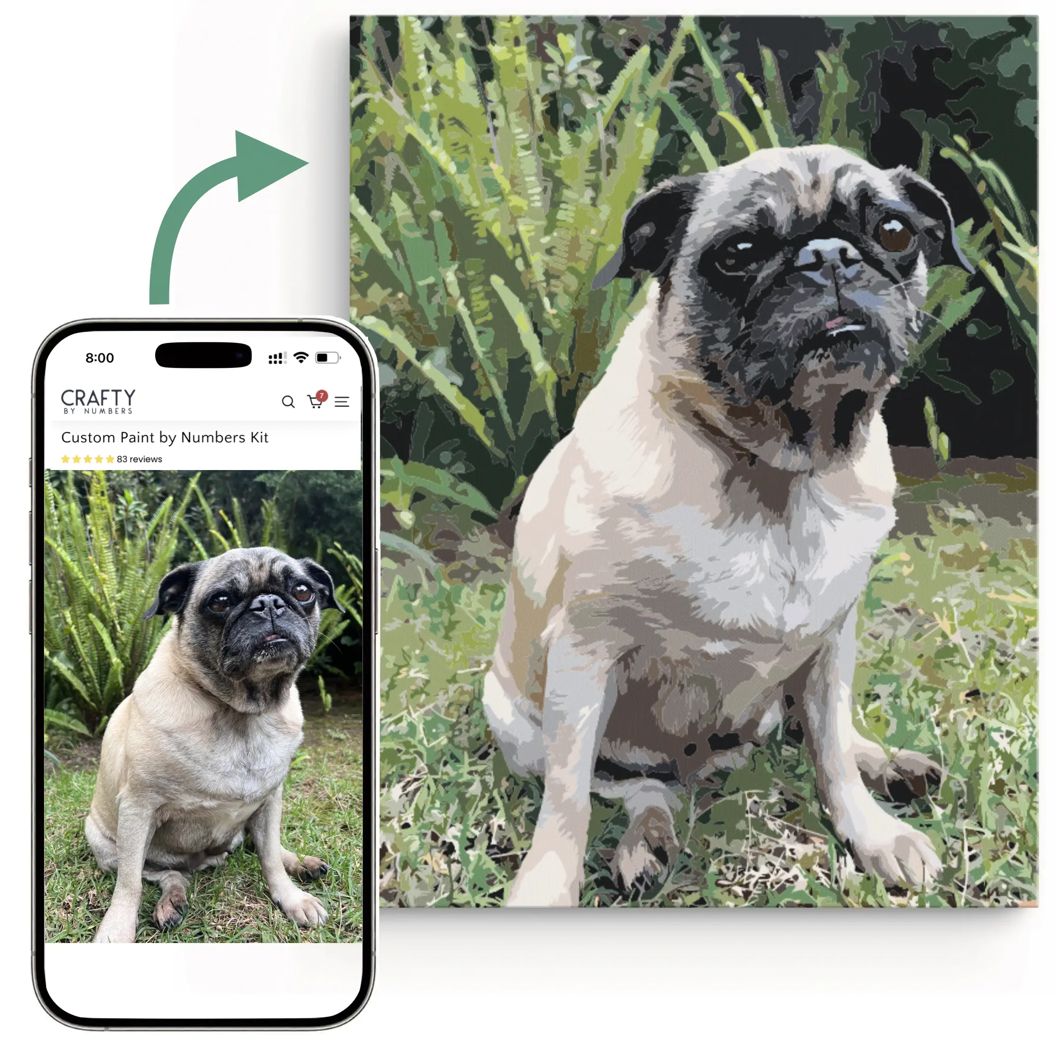 Pawtrait - Paint Your Pet - Custom Paint by Numbers Kit - Image 4