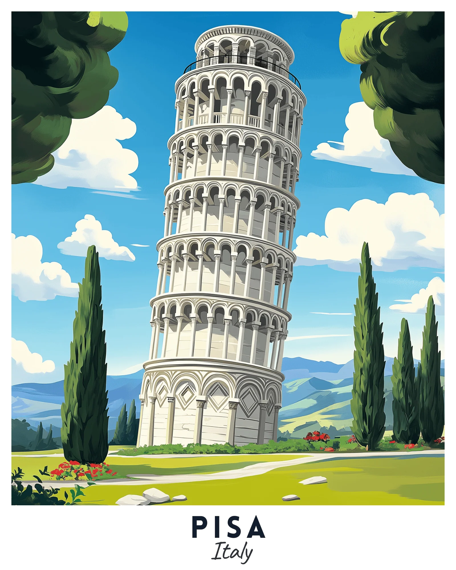 Pisa Travel Poster - Image 2