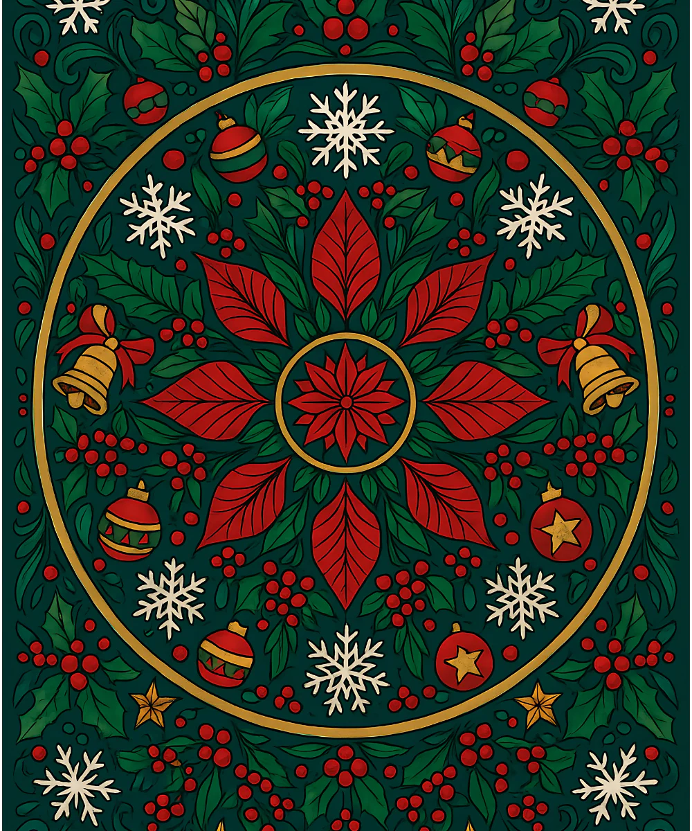 Poinsettia Magic Mandala - Image 2