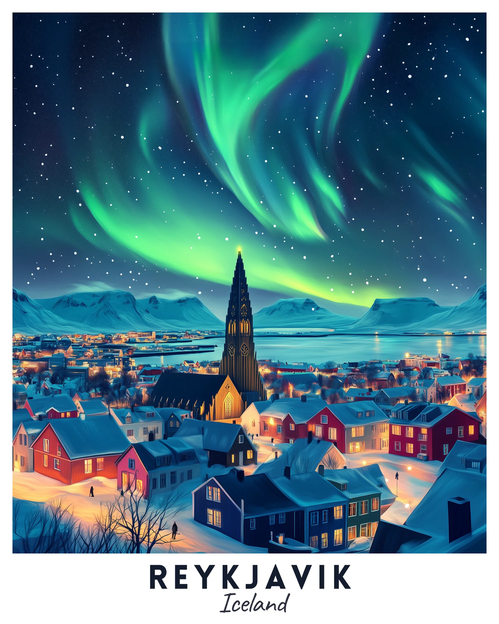 Reykjavik Travel Poster - Image 3