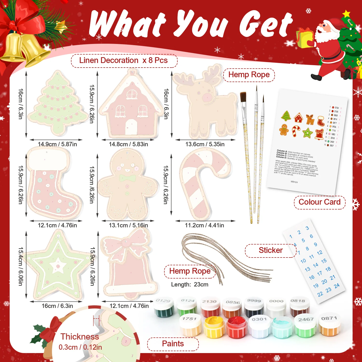 Rudolph’s Bakery Set – Large Christmas Ornaments - Image 3