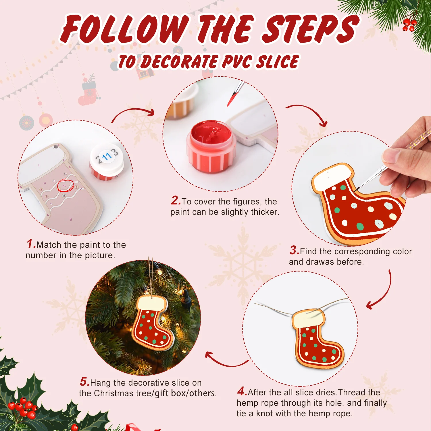 Rudolph’s Bakery Set – Large Christmas Ornaments - Image 4