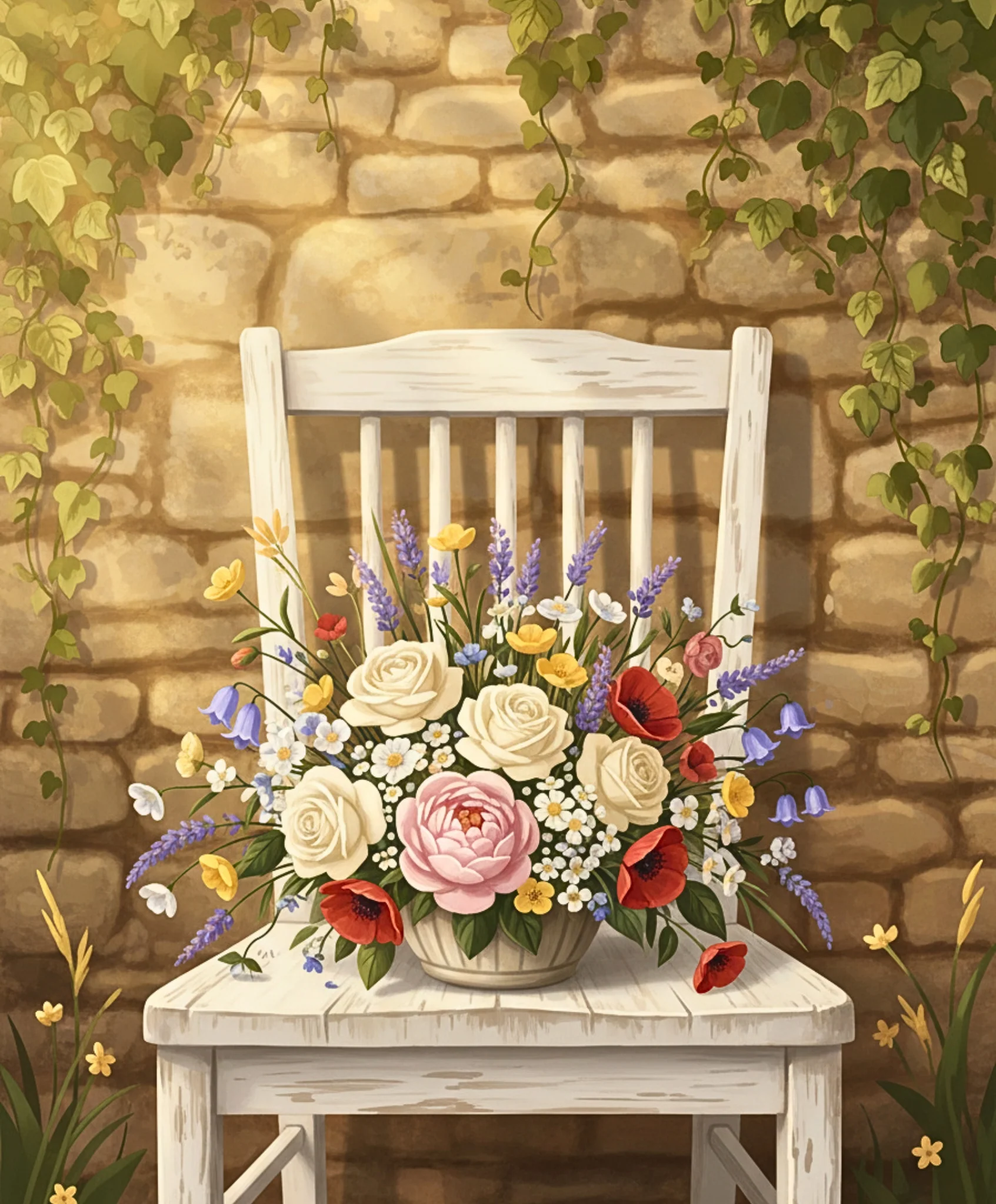Rustic Wildflower Chair - Image 4