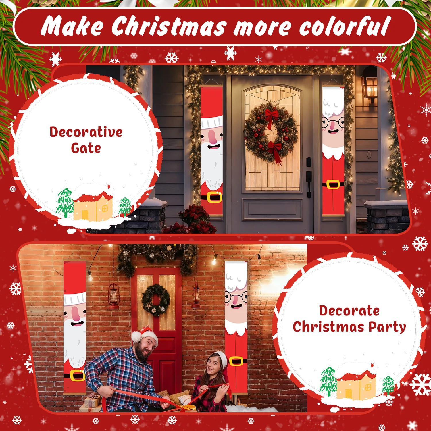 Santa & Mrs. Claus – Porch Sign Paint by Numbers Kit - Image 7