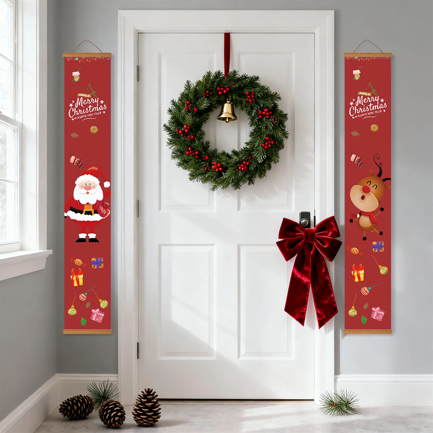 Santa & Rudolph – Porch Sign Paint by Numbers Kit - Image 16