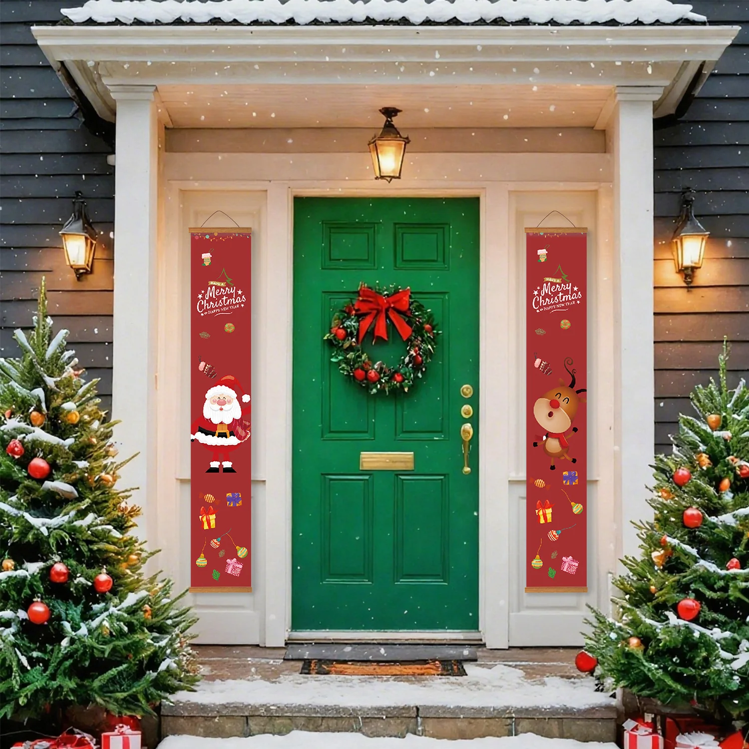 Santa & Rudolph – Porch Sign Paint by Numbers Kit - Image 5
