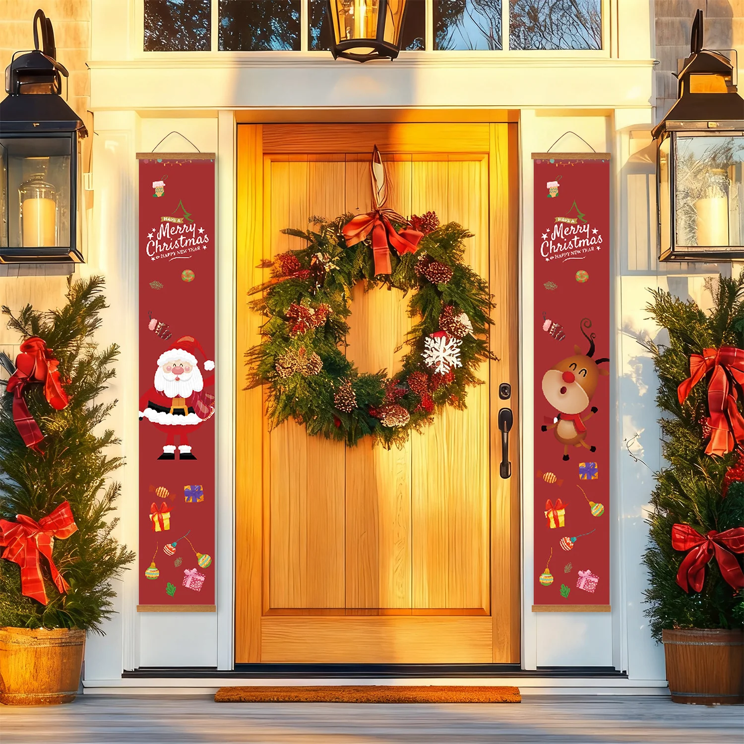 Santa & Rudolph – Porch Sign Paint by Numbers Kit - Image 9