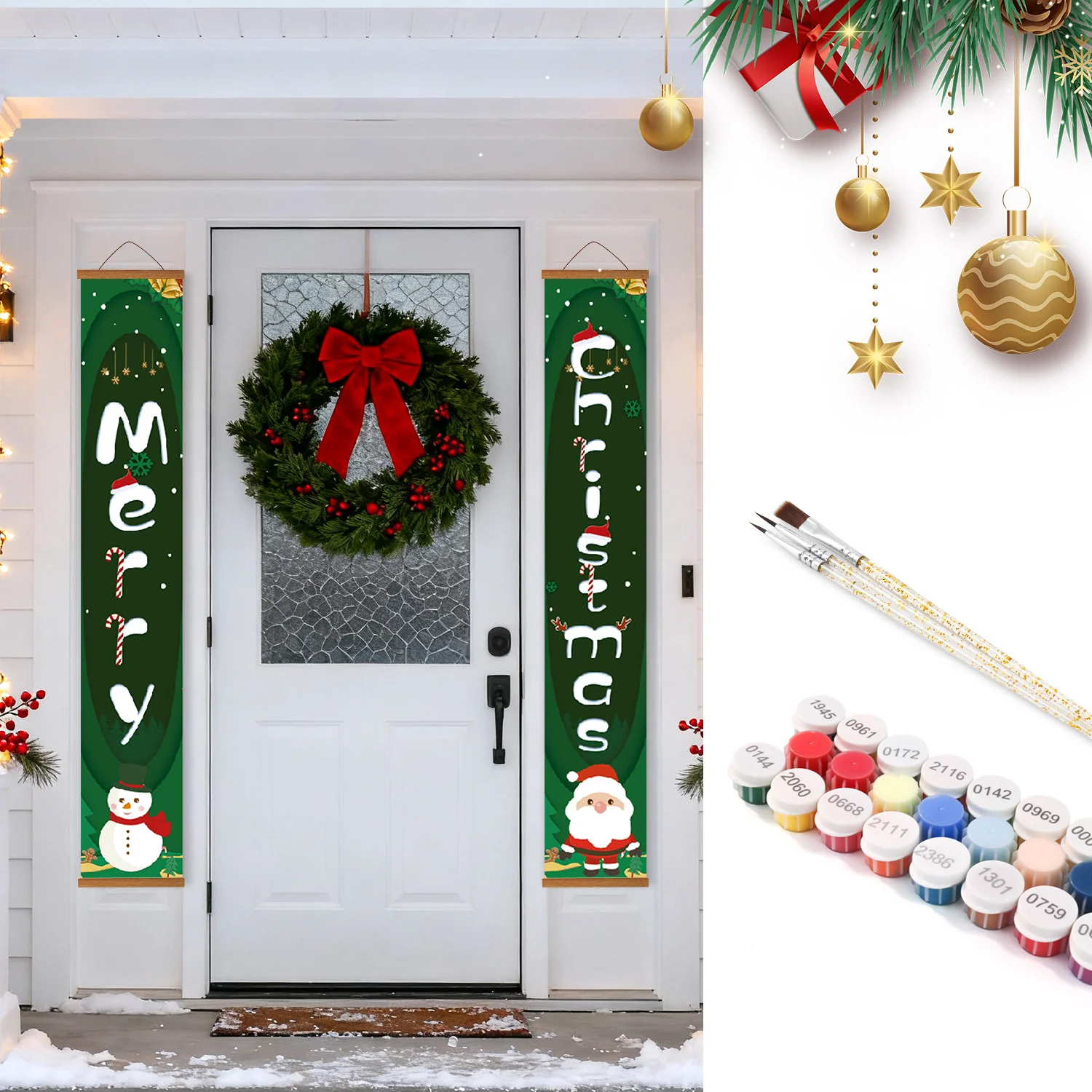 Santa & Snowman – Porch Sign - Image 18