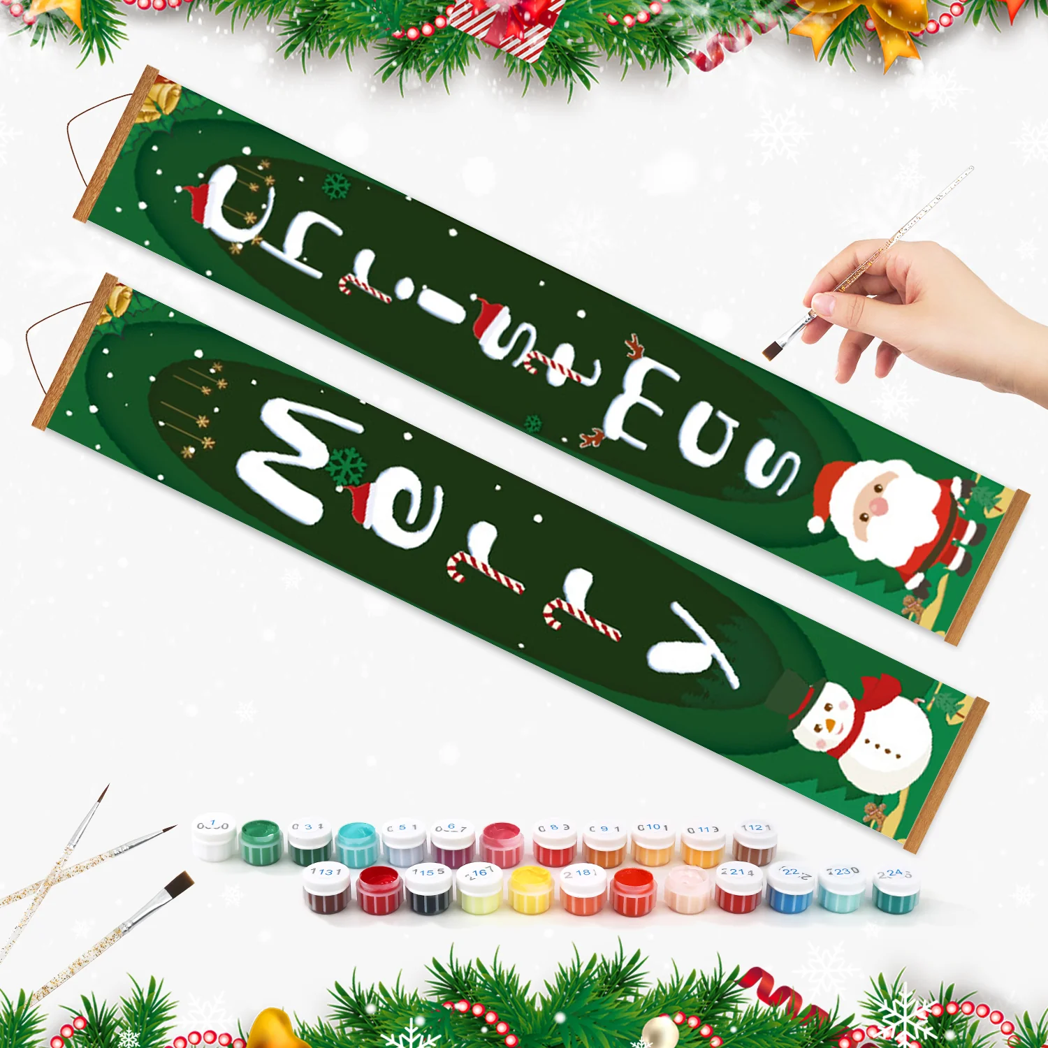 Santa & Snowman – Porch Sign - Image 3