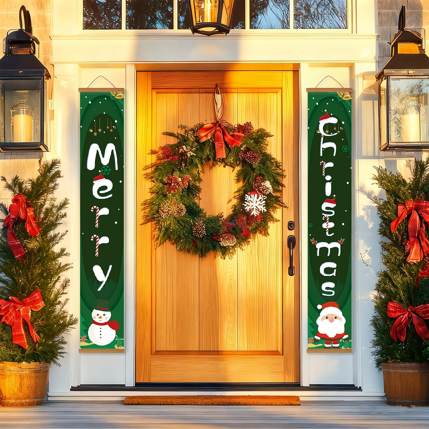 Santa & Snowman – Porch Sign - Image 9