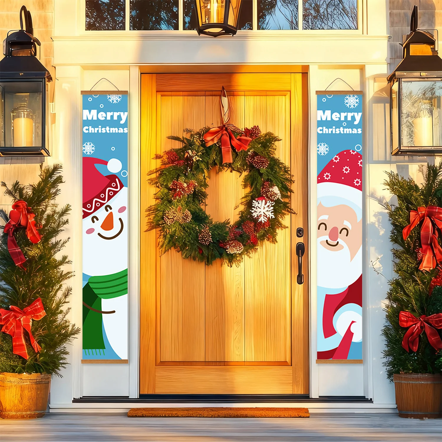 Santa & Snowy Friend – Porch Sign - Image 10