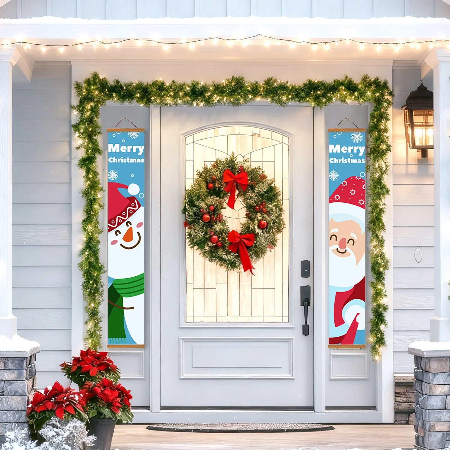 Santa & Snowy Friend – Porch Sign - Image 16