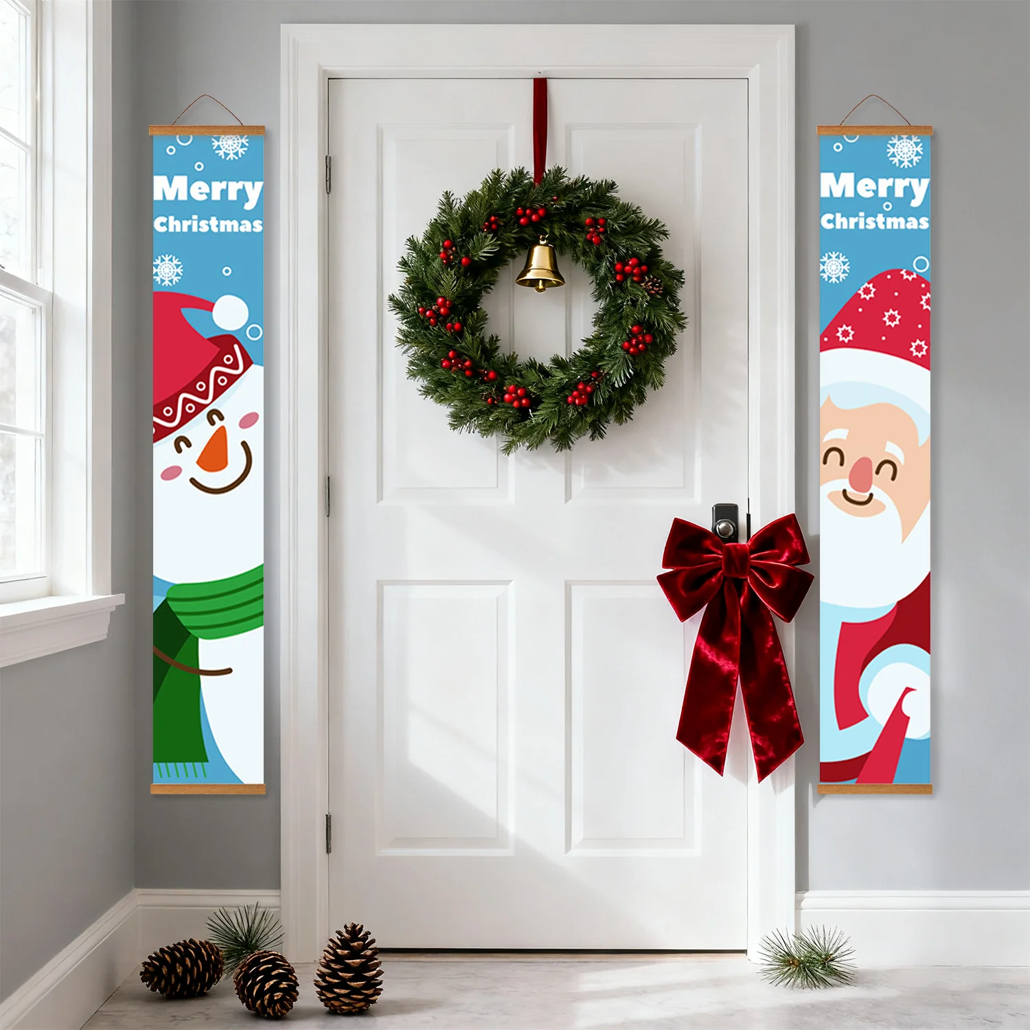 Santa & Snowy Friend – Porch Sign - Image 17