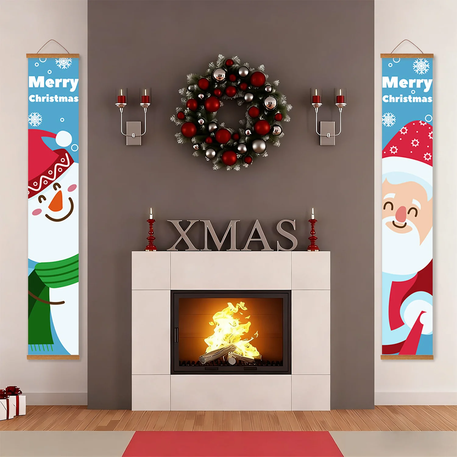 Santa & Snowy Friend – Porch Sign - Image 18