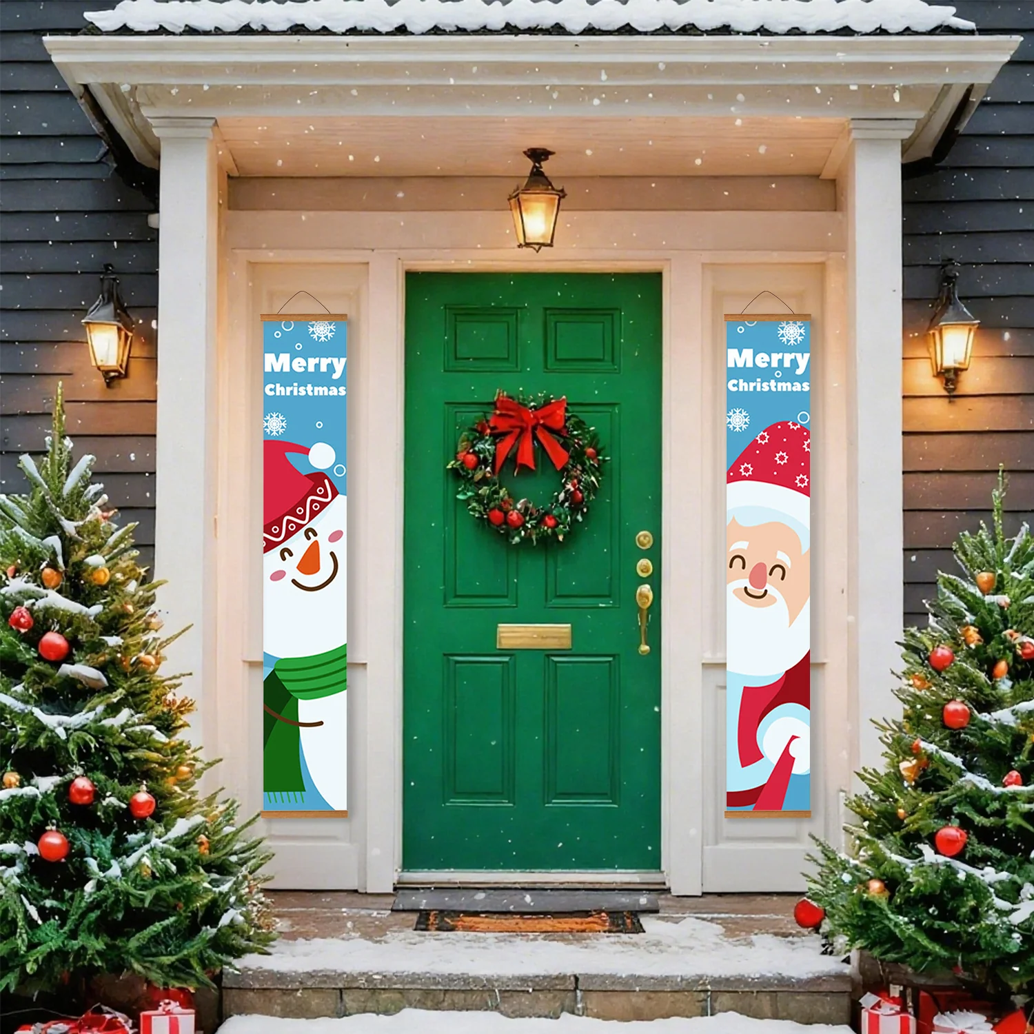 Santa & Snowy Friend – Porch Sign - Image 6