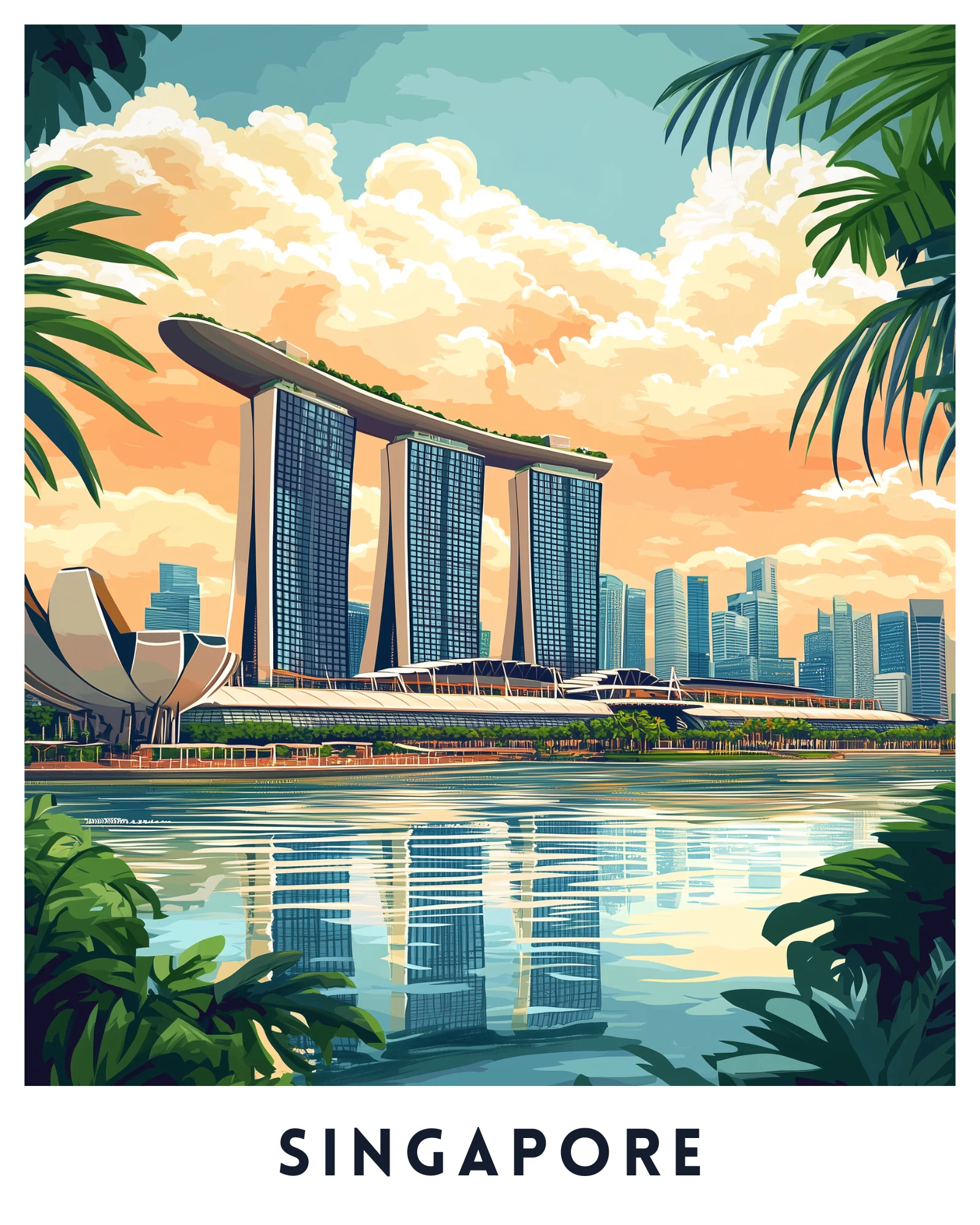 Singapore Travel Poster - Image 3