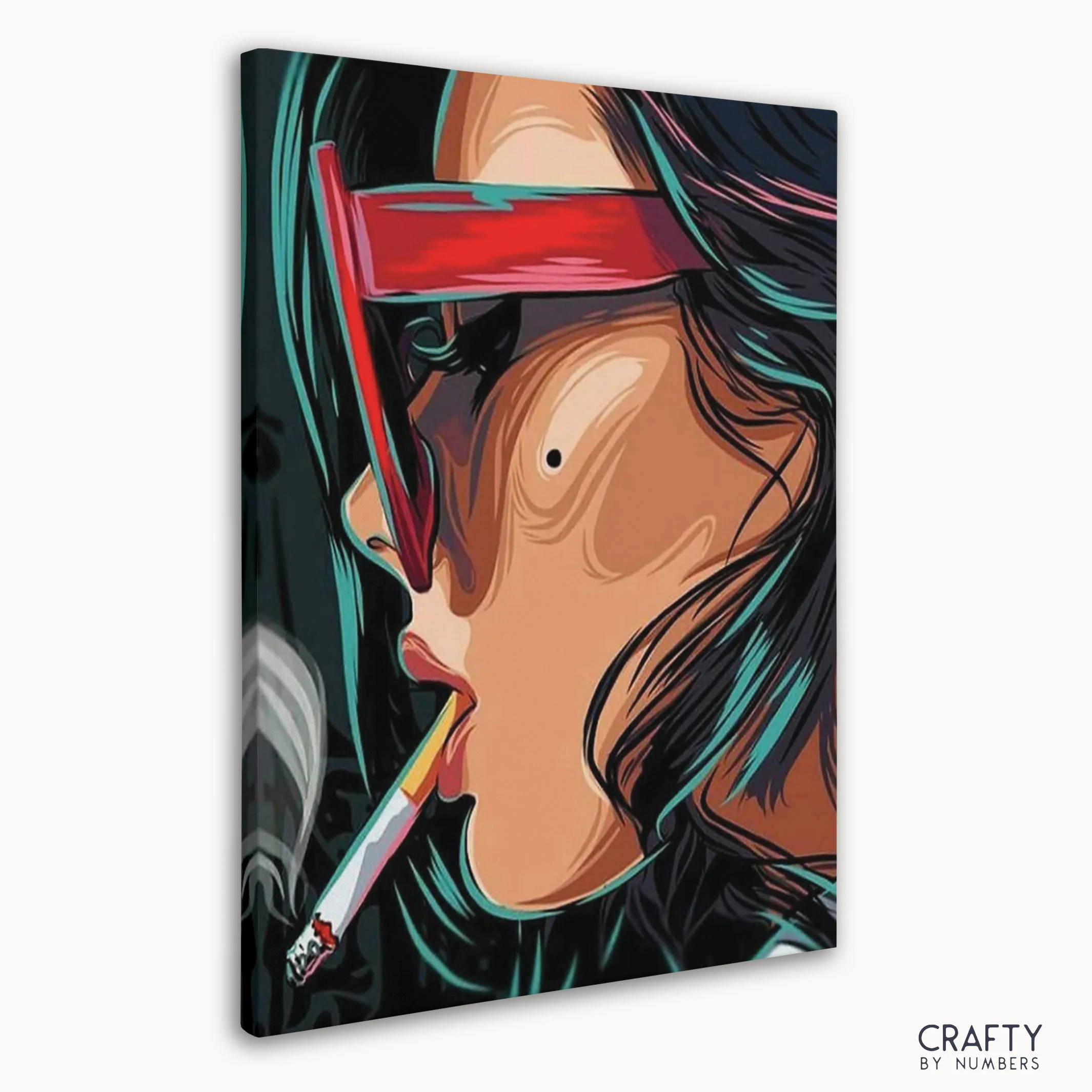 Smoking Woman Pop Art - Image 3