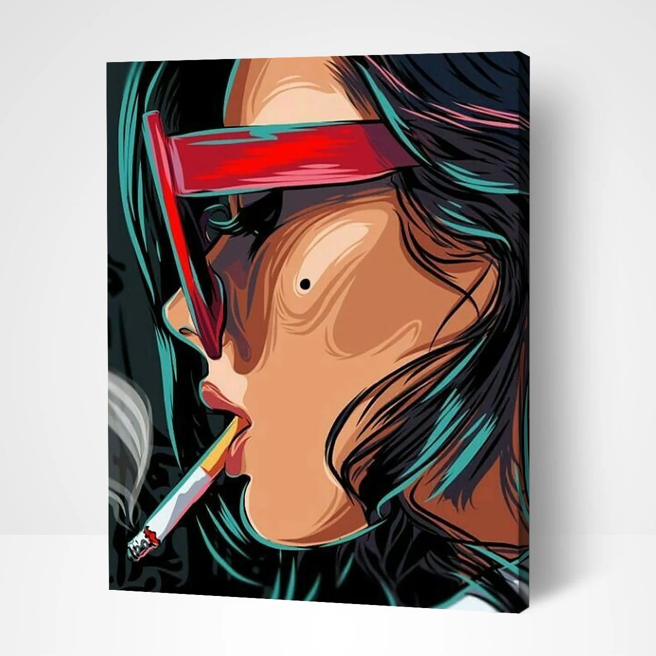 Smoking Woman Pop Art - Image 4