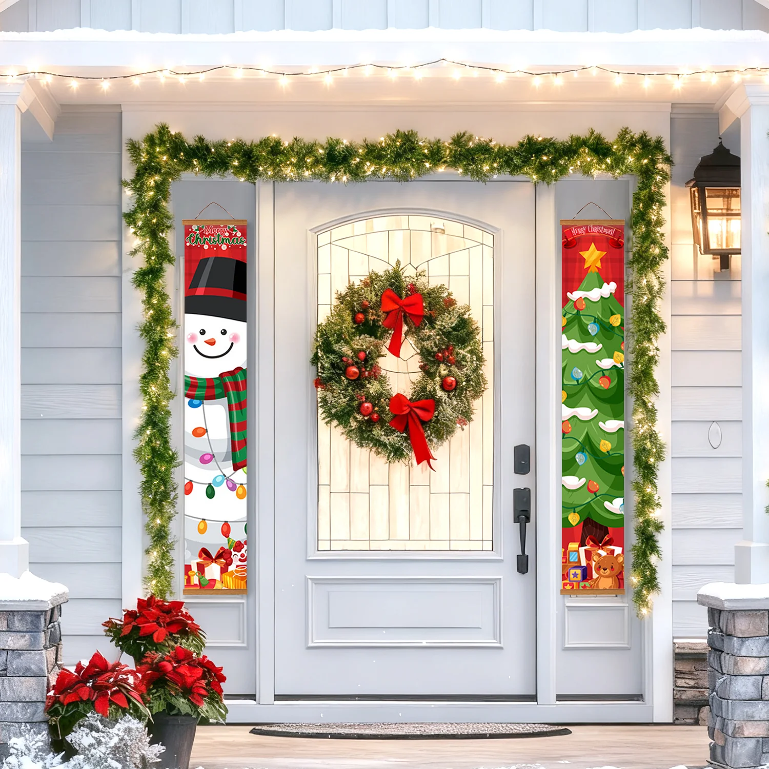 Snowman & Christmas Tree – Porch Sign - Image 16