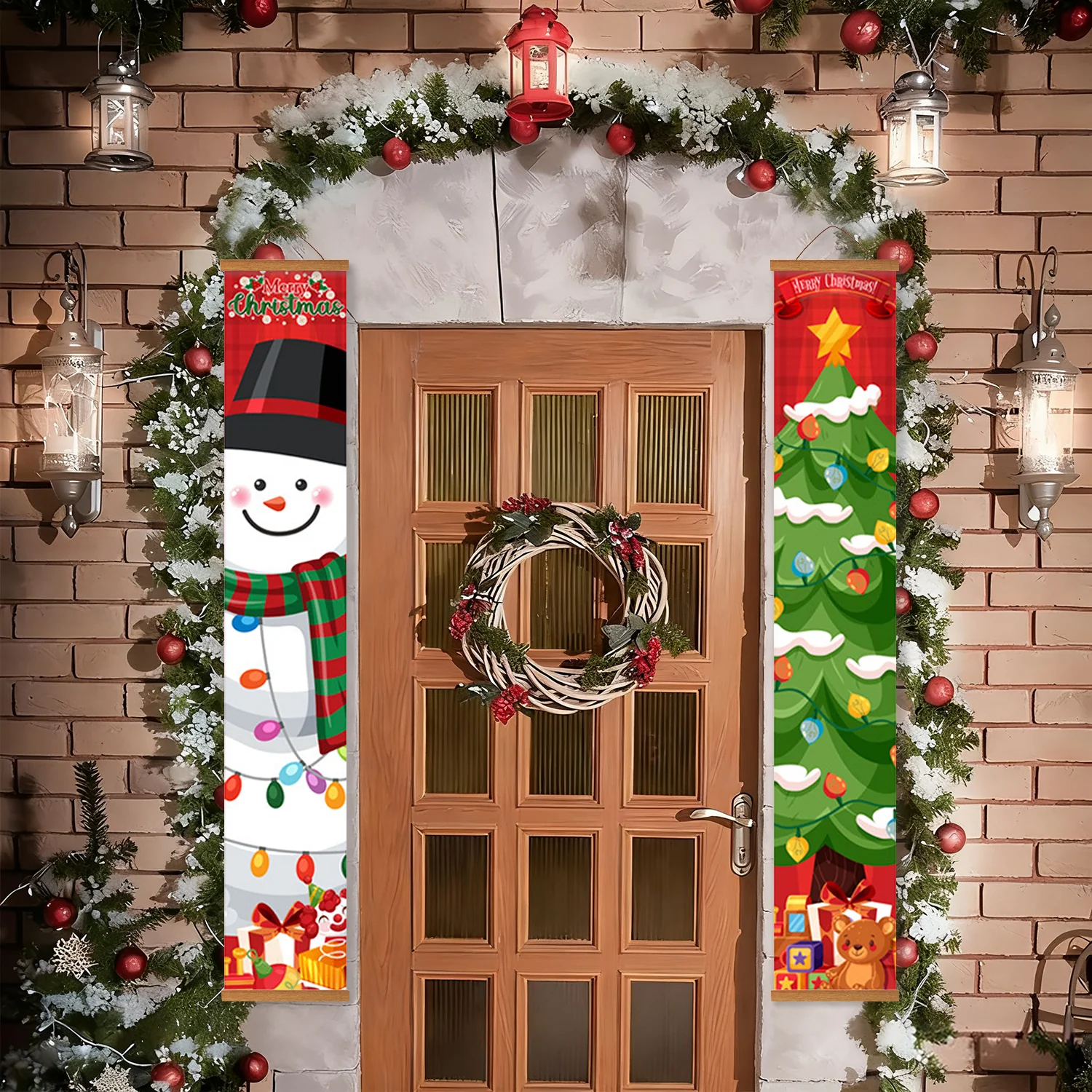 Snowman & Christmas Tree – Porch Sign - Image 5