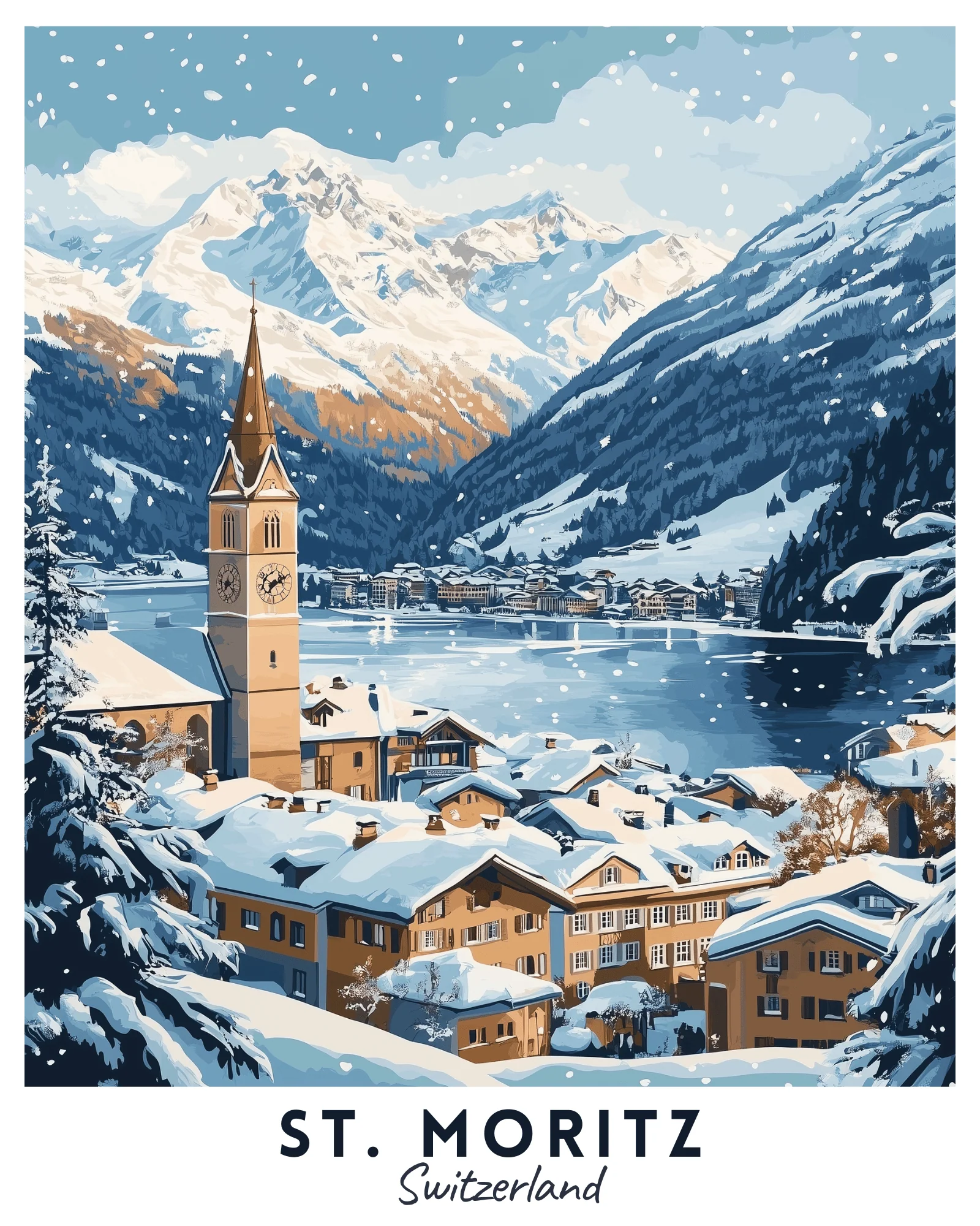 St. Moritz Travel Poster - Image 2