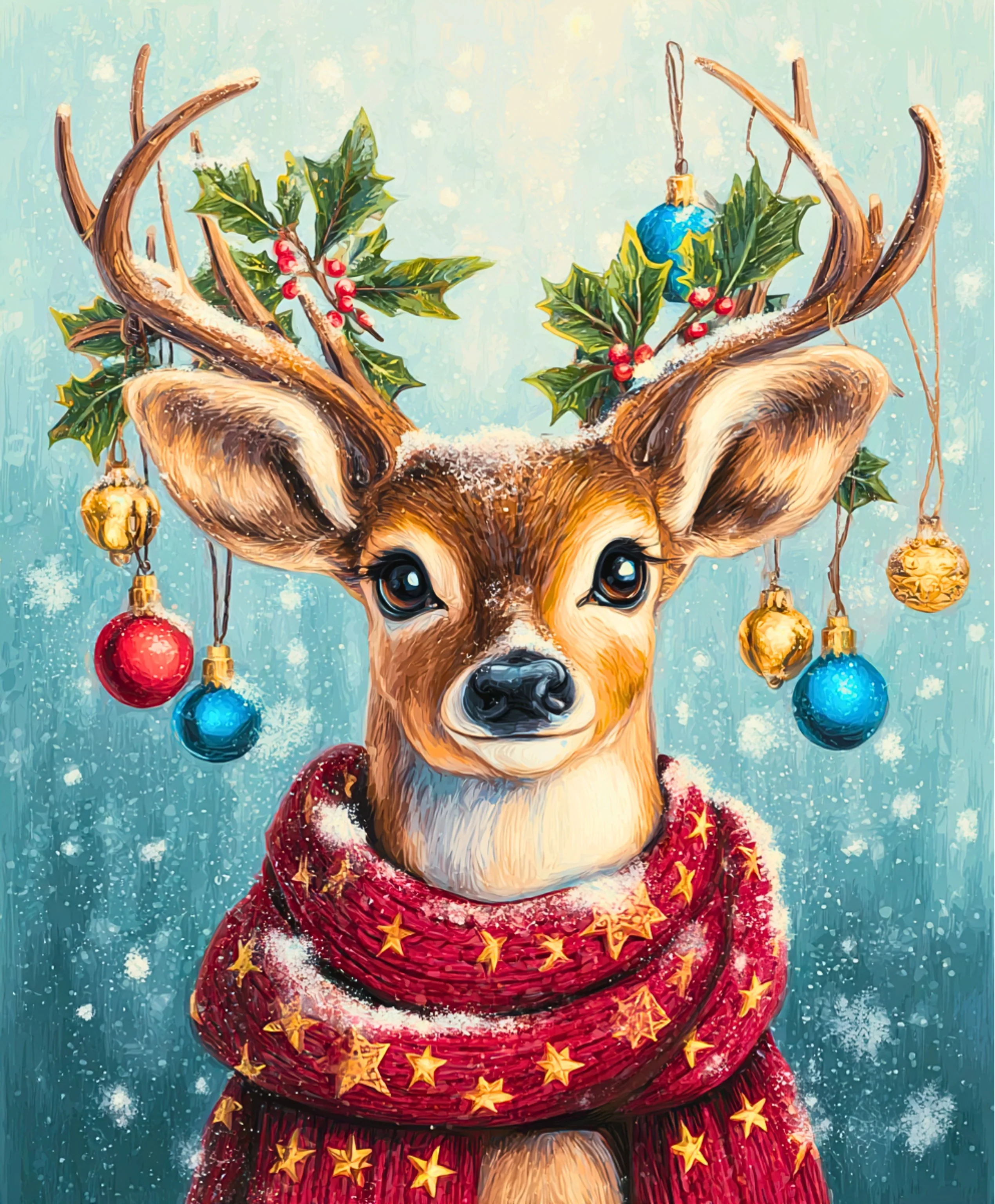 Starry Snowscape Stag - Image 4