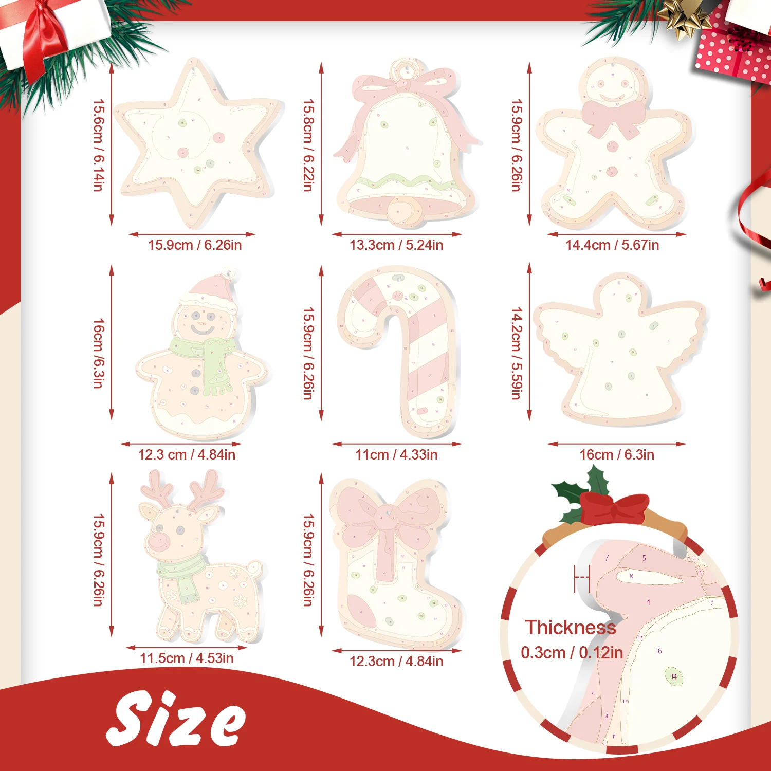 Sugar & Snow Delight – Large Christmas Ornaments - Image 2