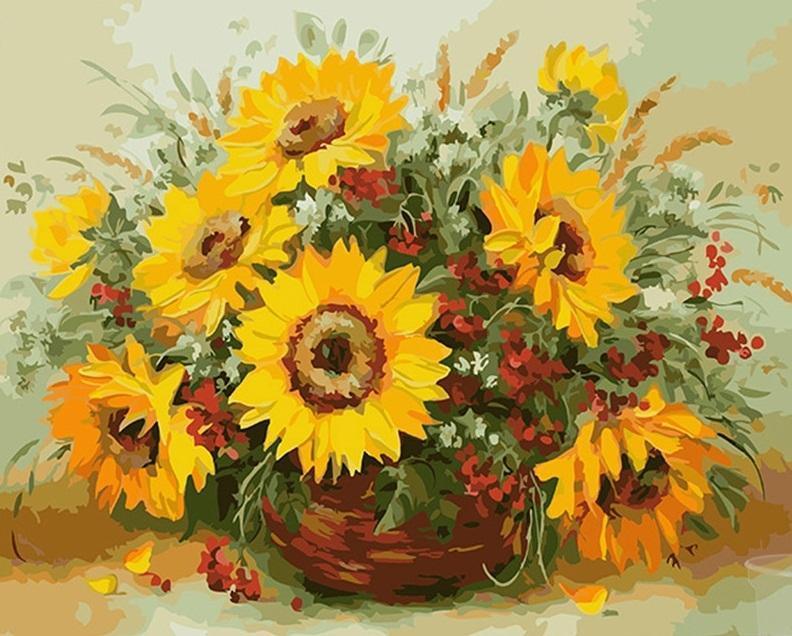 Sunflowers Oil Art - Image 4