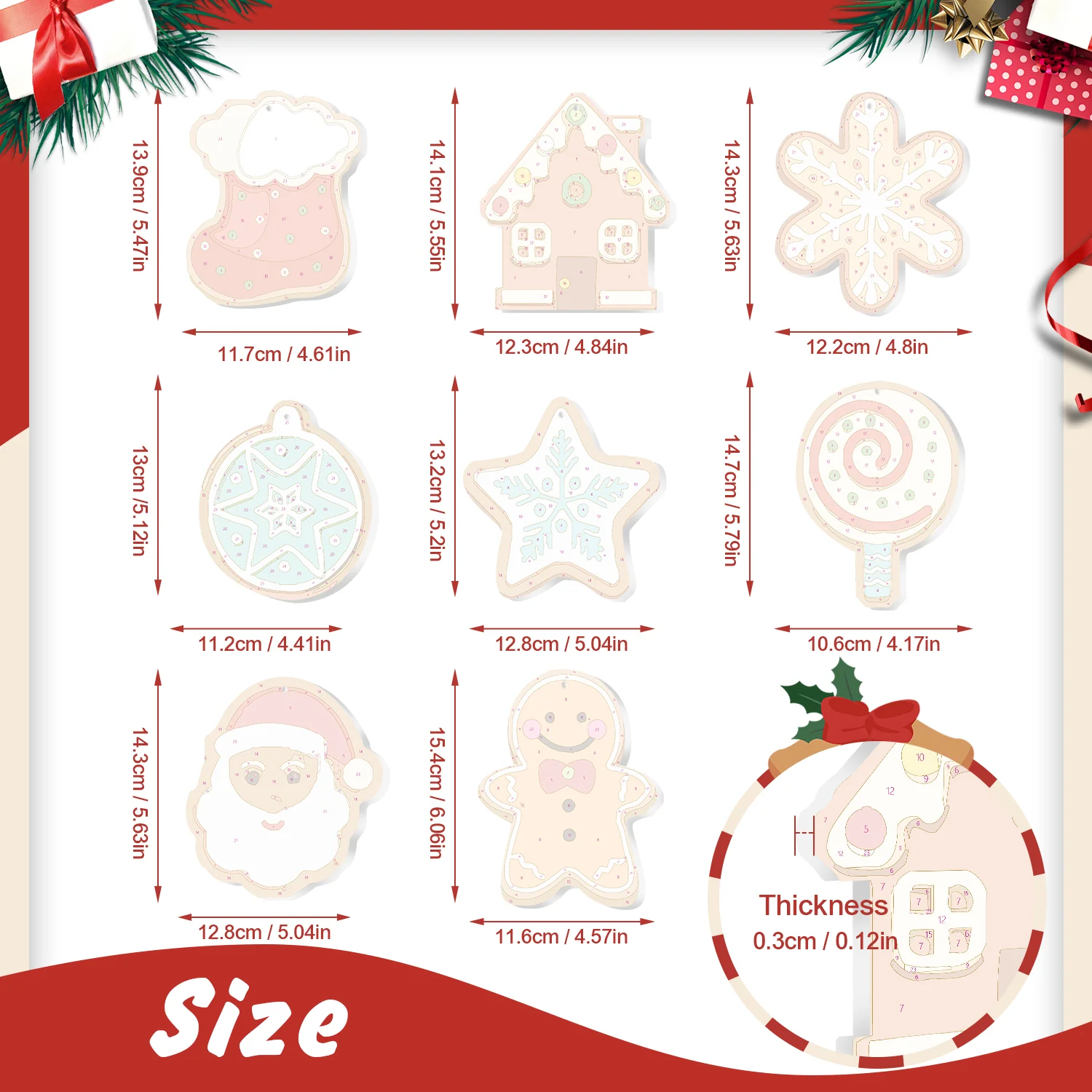 Sweet Holiday Classics – Large Christmas Ornaments - Image 2