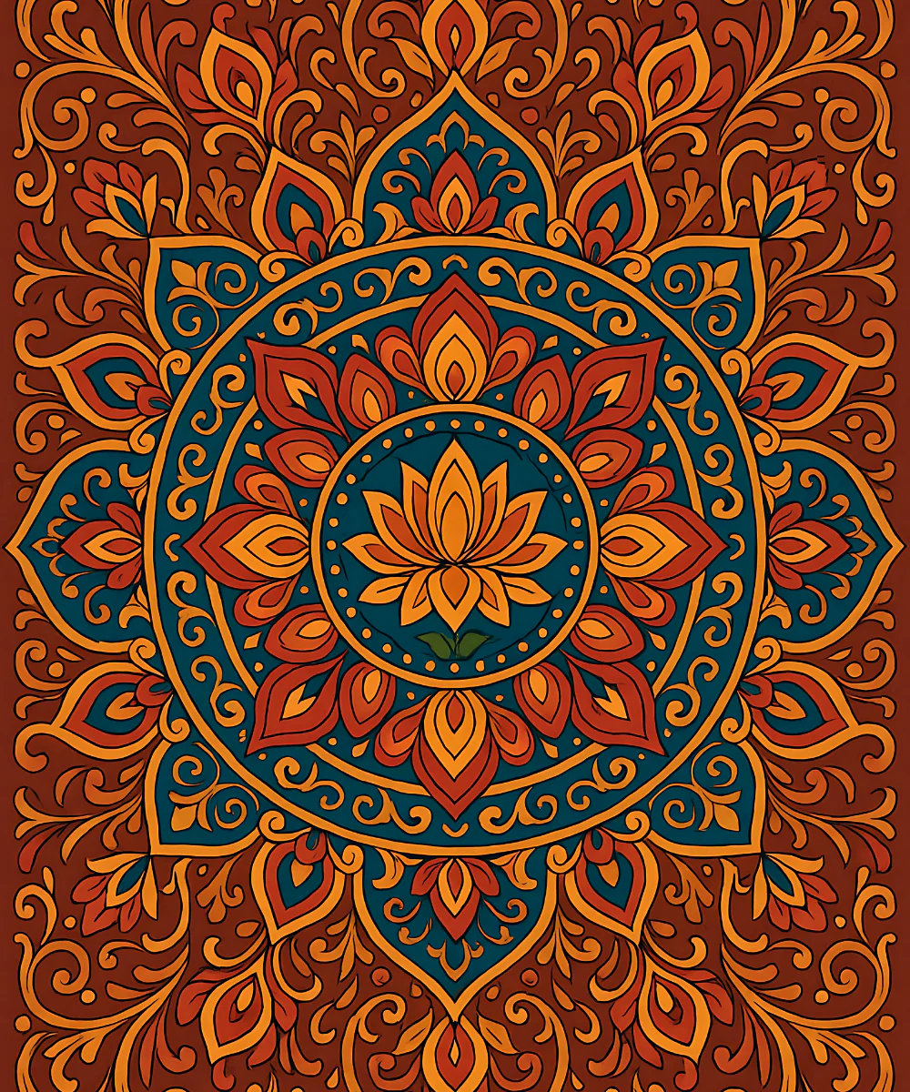 Terracotta Lotus Mandala - Image 2