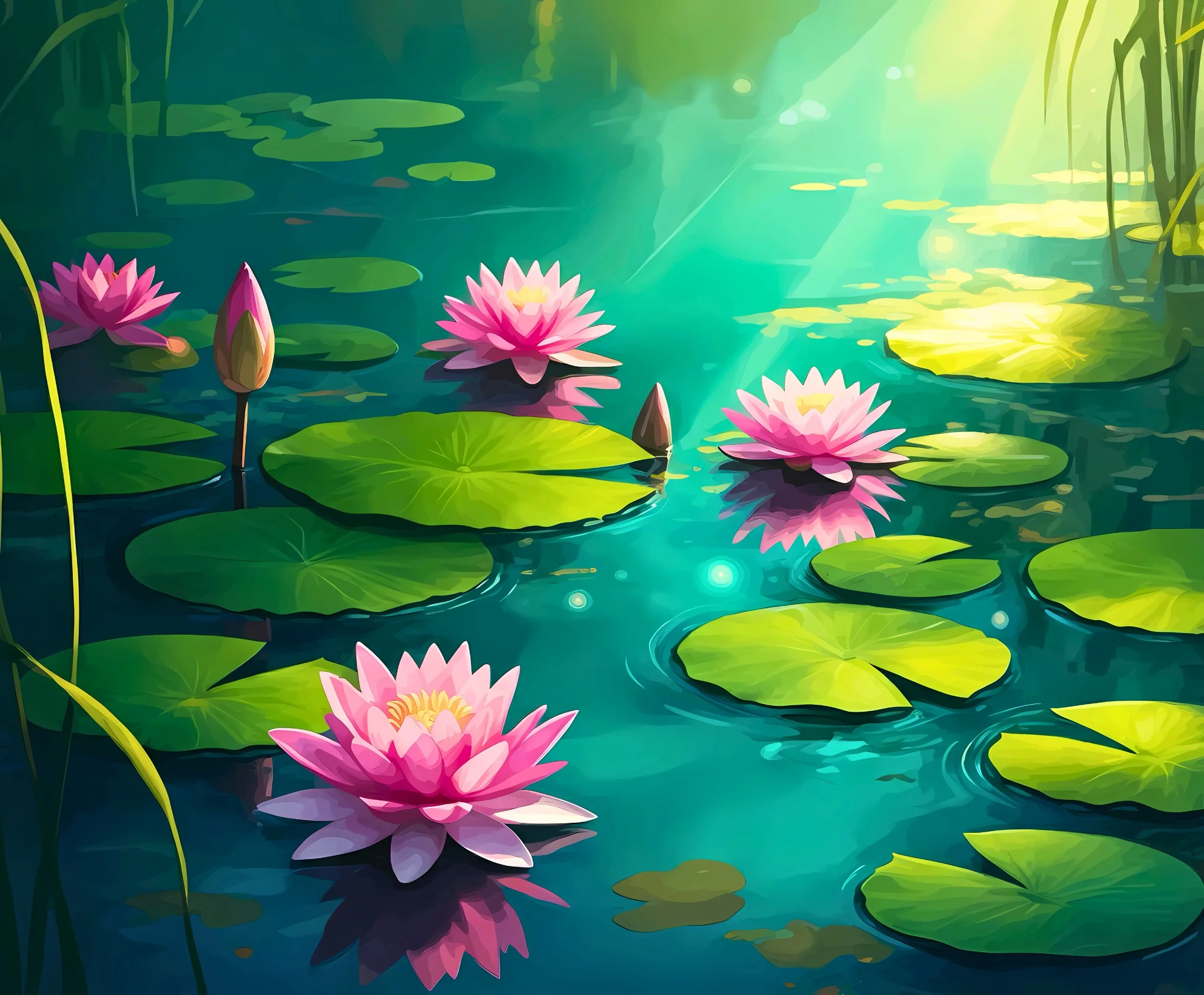 Tranquil Lotus Pond - Image 4