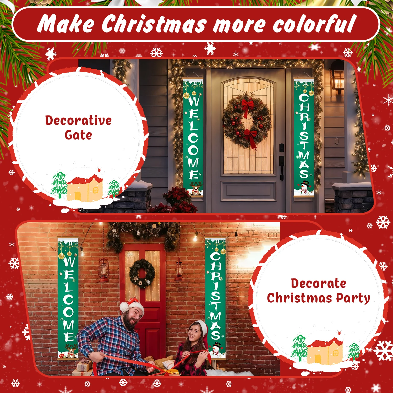 Welcome Christmas – Porch Sign Paint by Numbers Kit - Image 7
