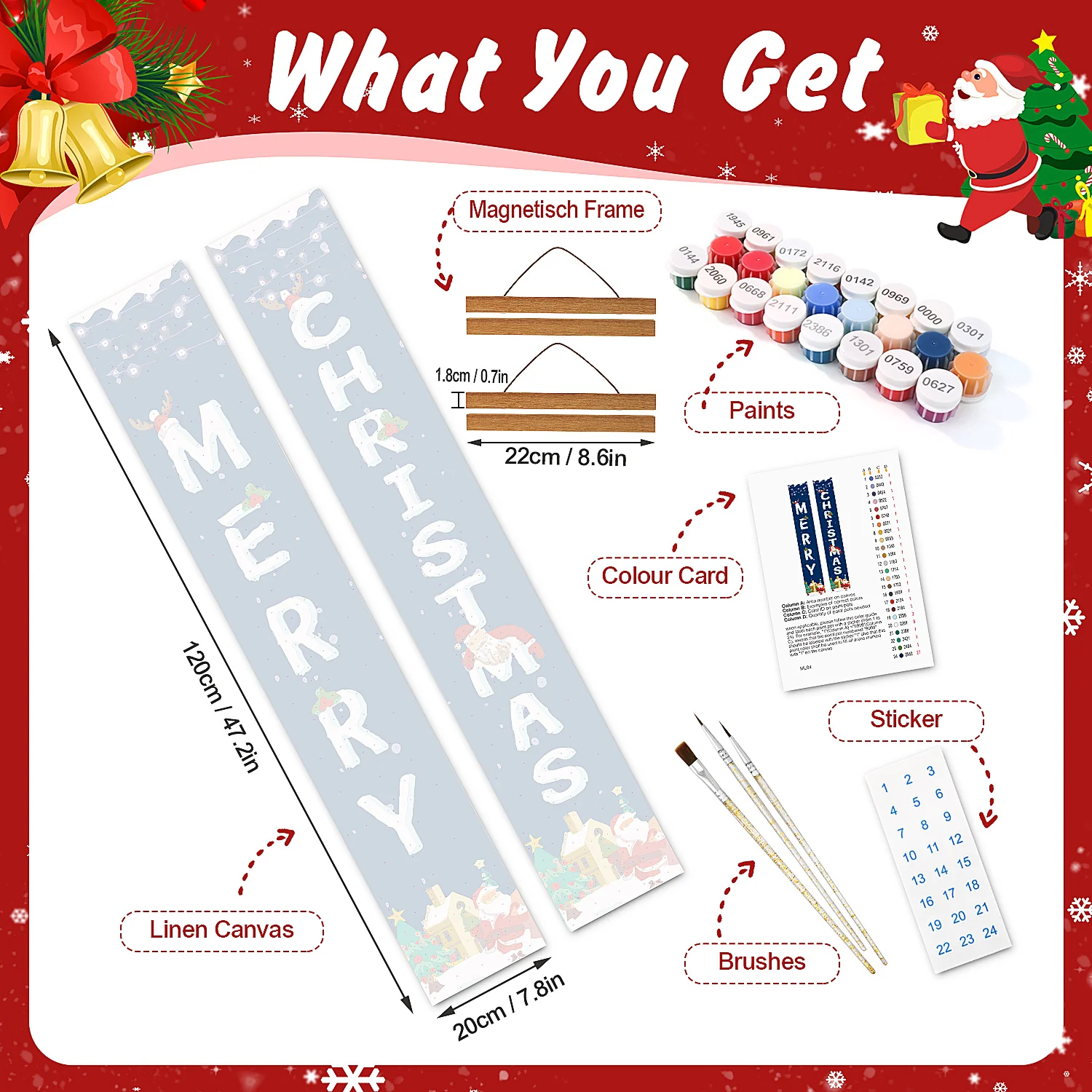 Winter Lights – Porch Sign Paint by Numbers Kit - Image 4