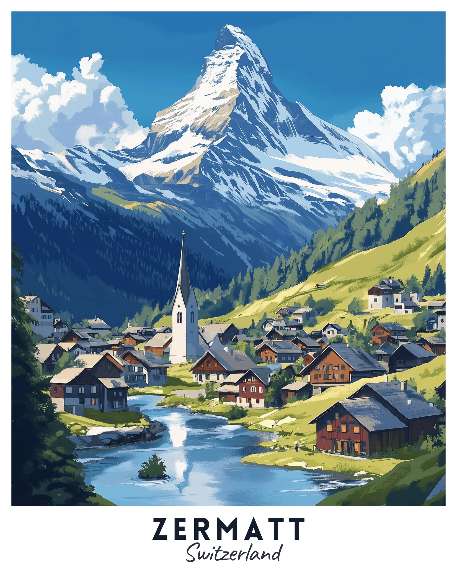 Zermatt Travel Poster - Image 2